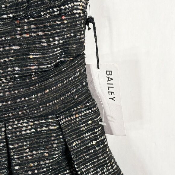 Bailey 44 Size 0 Dress Keep On Dreaming Metallic Silver Gray Sequins NWT 1458 - Picture 8 of 10